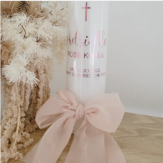 Adrielle Baptism | Christening Candle