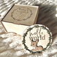 Cute Woodland Deer Baby Monthly Milestones Disc Rounds With Custom Box Laser| Woodland Themed Nursery