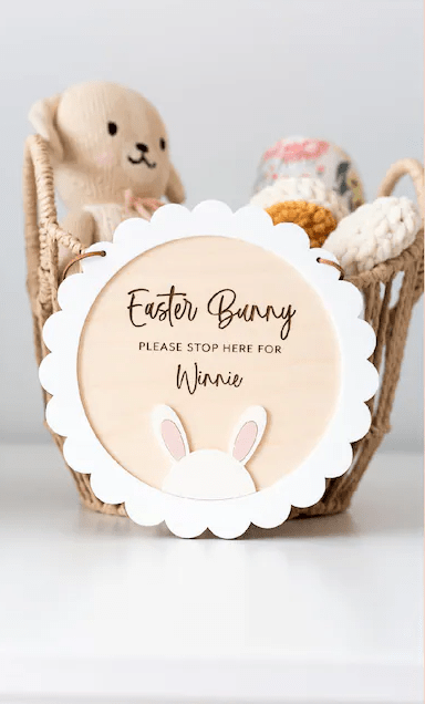 3D Scollop Easter Bunny please stop here - Peek A Boo Designs
