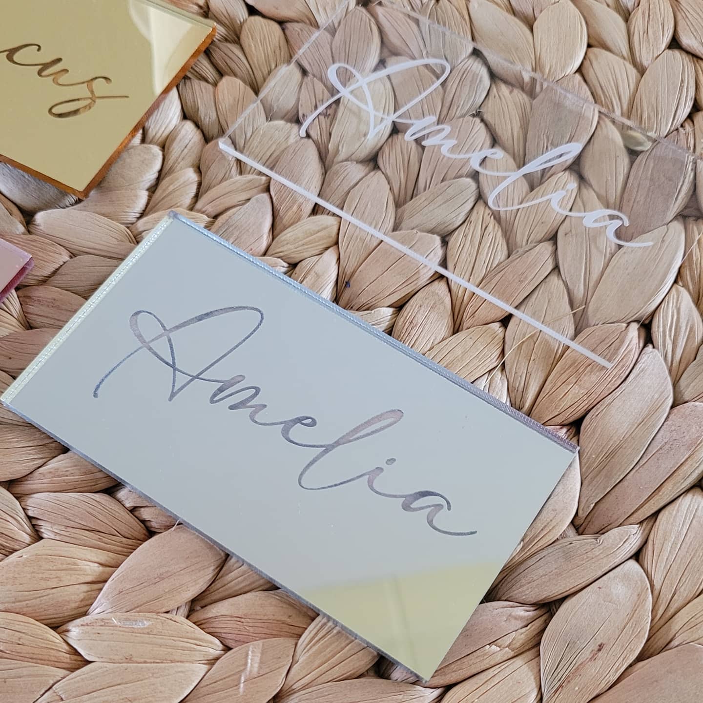 Personalised Acrylic Table Place Cards