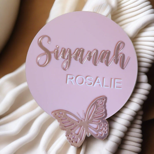 Butterfly Name Plaque