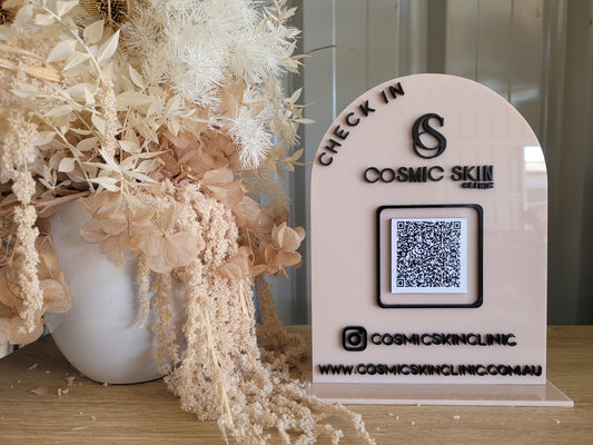 Check In Business QR Code Sign