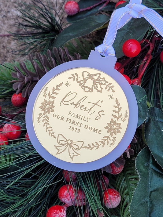 First Home Christmas Ornament - Peek A Boo Designs