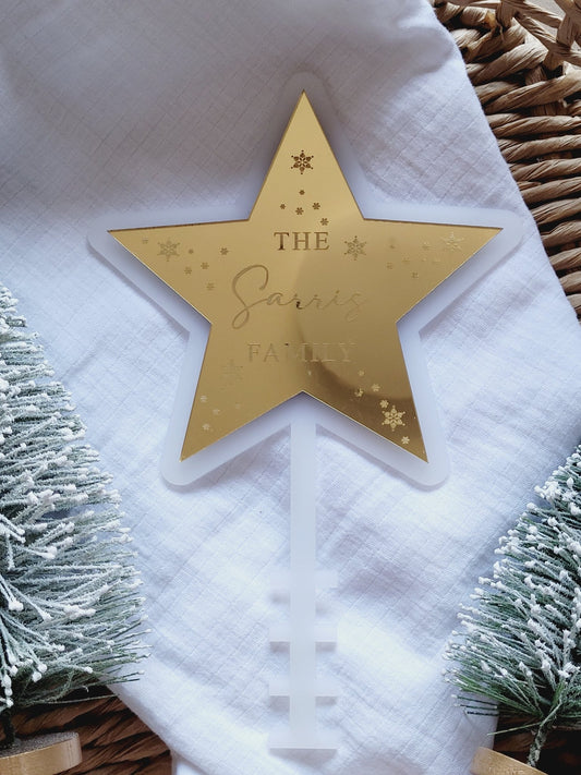 Our Family Christmas Acrylic Star - Peek A Boo Designs