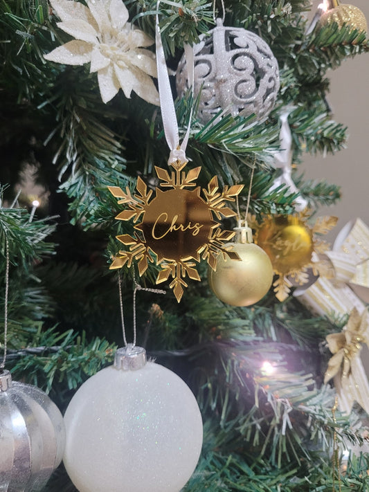 Personalised Snowflake Ornament - Peek A Boo Designs
