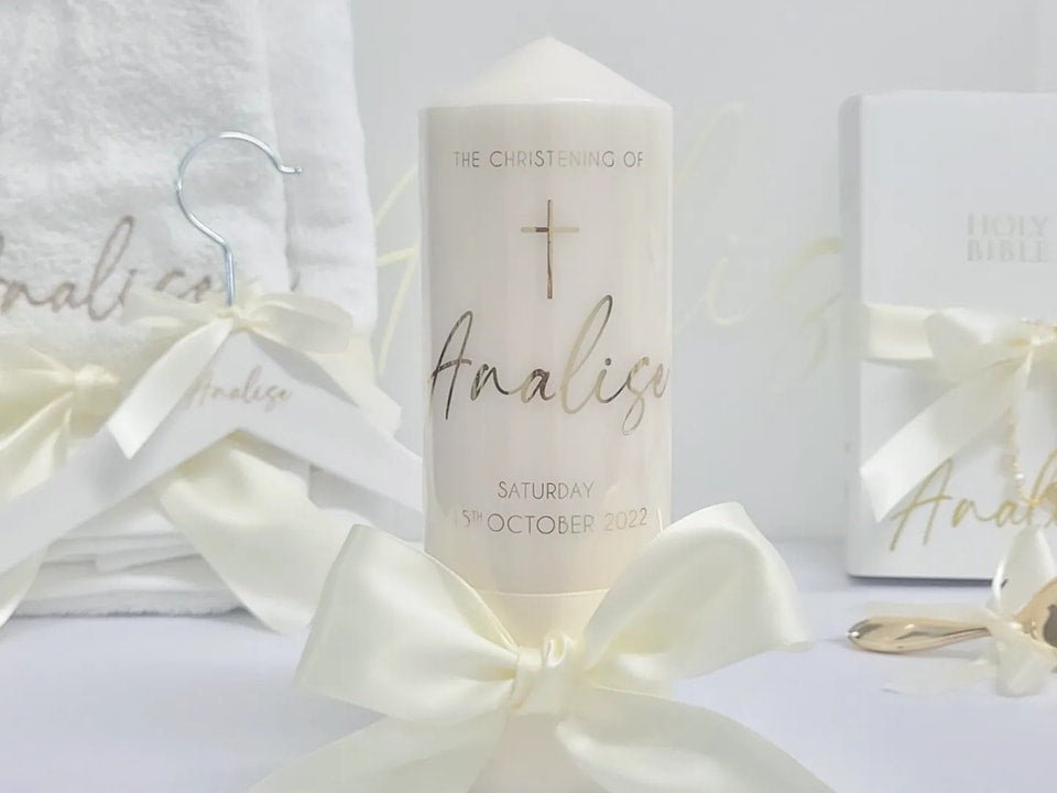 Deluxe Frosted Rectangle Acrylic Baptism Christening Box