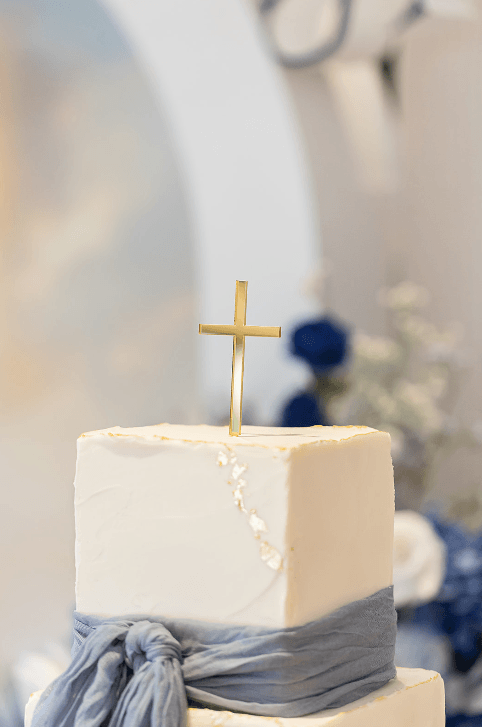 Acrylic Cross  Cake Topper