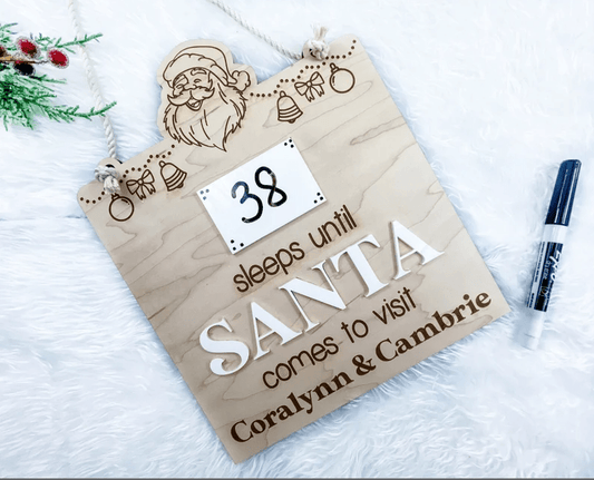 Santa Christmas Countdown - Peek A Boo Designs
