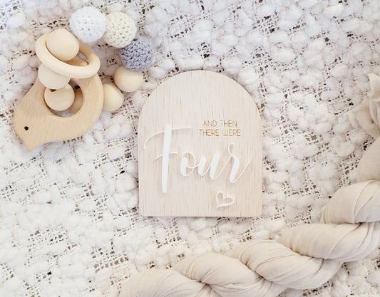 And then there were.. Pregnancy Annoucemmet Plaque - Peek A Boo Designs